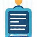 An icon representing a checkmark and a ticket.